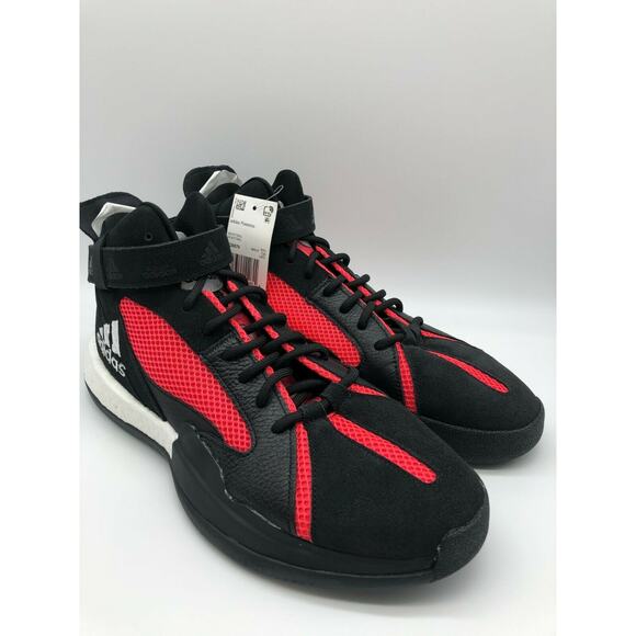 adidas Posterize Men's Basketball Core Black Shock Red Silver EG6879 Size 11 - Picture 5 of 12